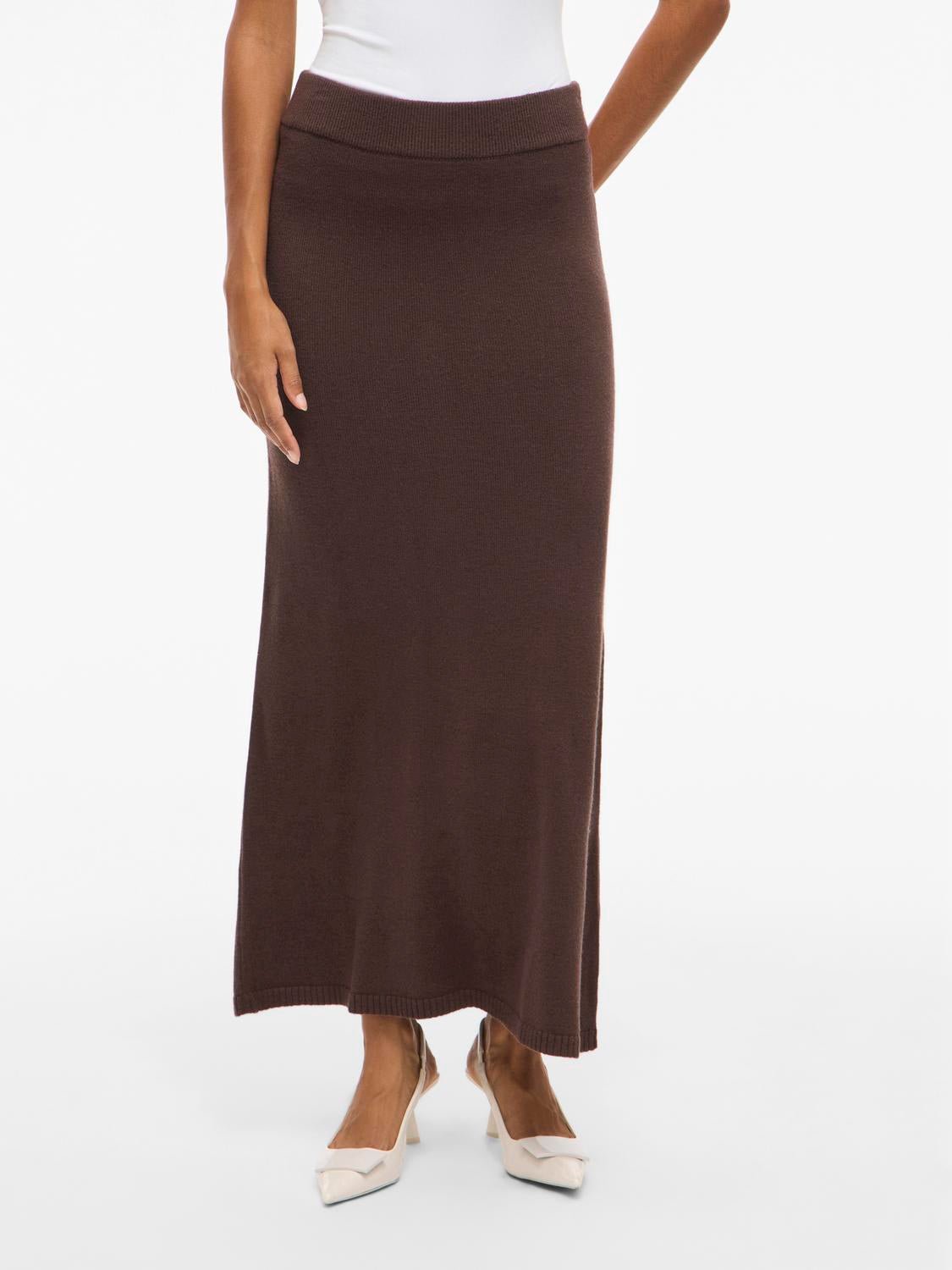 VIRIL Long Skirt - Coffee Bean - VERO MODA & VILA Bergvik